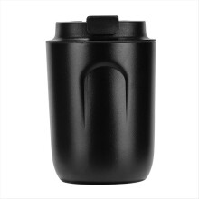 Copo de café de aço inoxidável para viagem, com parede dupla e isolamento a vácuo, reutilizável para água quente.