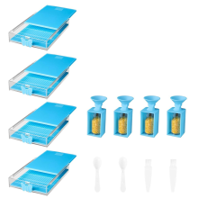 Conjunto de 12 bandejas empilháveis Trabricks com tampas para pintura - Kits para arte