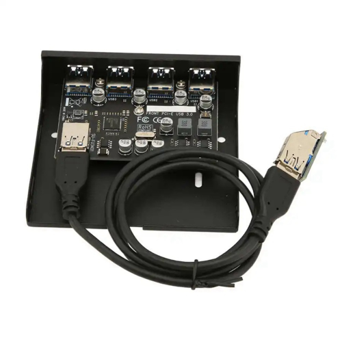 Πρόσοψη USB 4 θυρών 3.0 5Gbps PCIE σε διανομέα USB3.0 για επιτραπέζιο υπολογιστή Flo 2