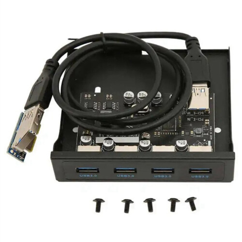 Πρόσοψη USB 4 θυρών 3.0 5Gbps PCIE σε διανομέα USB3.0 για επιτραπέζιο υπολογιστή Flo 1