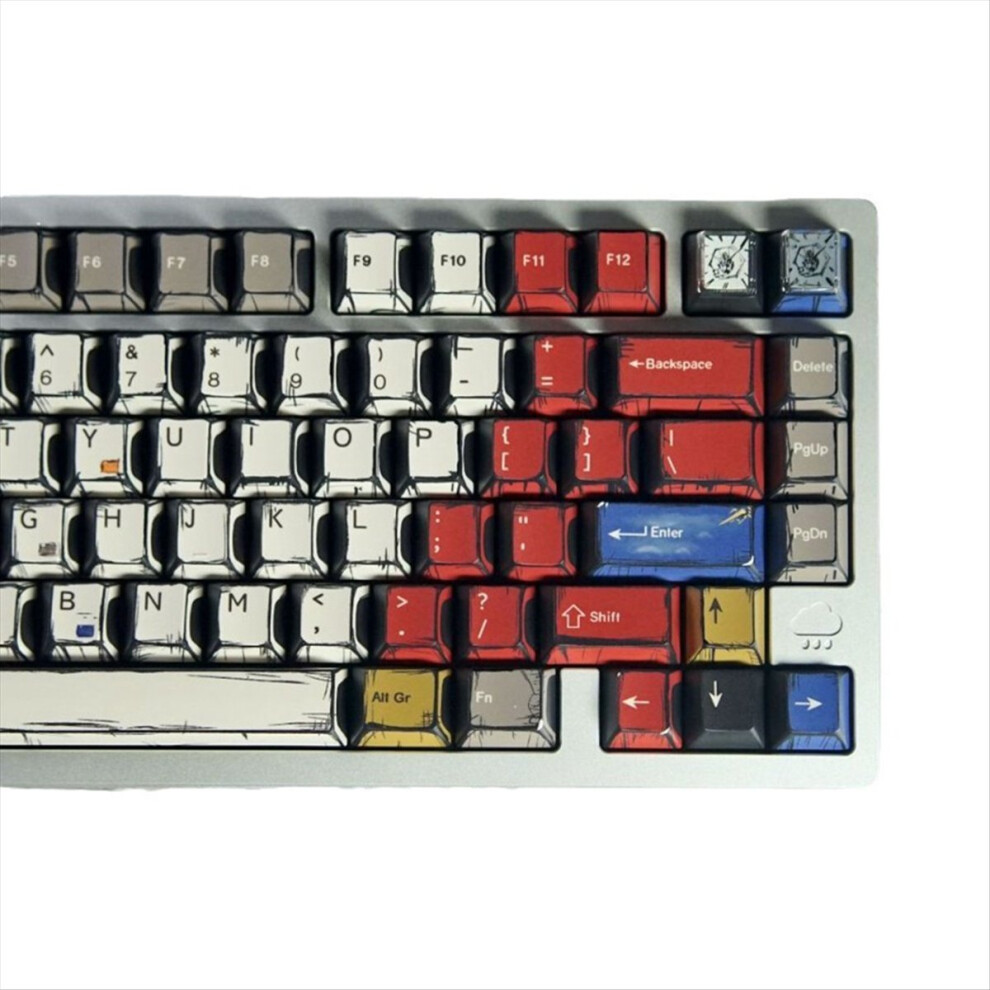 Pbt Comic Style Keycaps Cherry Profile 141 Keys Set Suitable Mx Switch 4851660978125