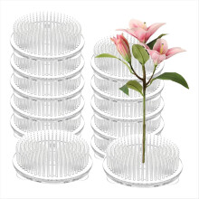 12PCS Flower Frogs for Arrangements Vase Plastic Pin Frog Clear 2.76 I