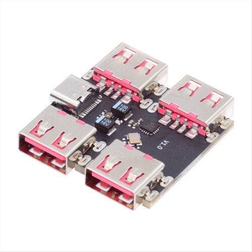USB 2.0 til 4-kanals hubmodul USB2.0-splitter USB-HUB Type-C E 1