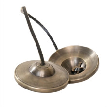 Campana fatta a mano in ottone retrò, piatti da 7 cm, campane tibetane per il risveglio dello yoga.