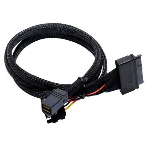 Mini SAS SFF8643 U.2 til 8639+15PIN strømkabel NVMe harddisk datastik
