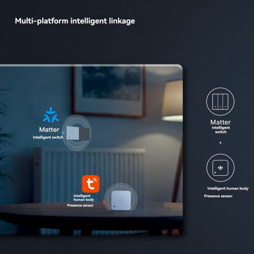 Tuya Matter WiFi Smart Switch EU-versjon Knapplys Fungerer med / Hjem 2