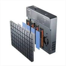 4-Bay USB 4.0 40 Gbit/s M.2 NVMe SSD-Gehäuse, kompatibel mit Typ-C 4.0 3