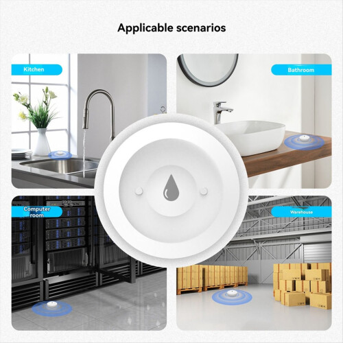 Tuya ZigBee Smart Vattensensor Läckagedetektor Larm APP Fjärrkontroll 2