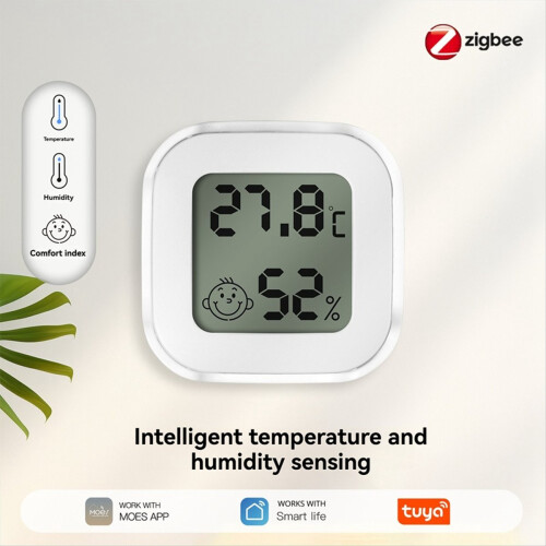 Tuya Zigbee temperatur- og fuktighetssensor med LCD digitalt display A 2