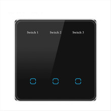 Tuya Smart Home WiFi Display Lysbryter Glassberøring for Treveis Bl