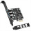 Για υπολογιστή, PCIE σε USB 3.0 3 θύρες + κάρτα επέκτασης τύπου C 1 θύρας Wi... 1