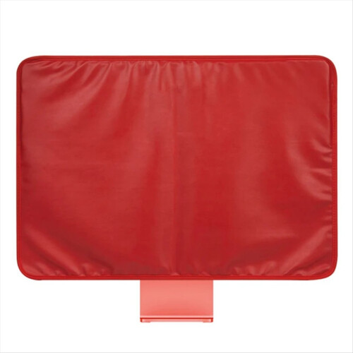 Capa protetora de couro PU para monitor de computador de 24 polegadas.