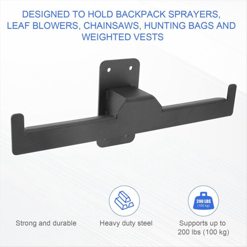 Backpack Blower Wall Mount Leaf Hange Rack Sprayers Storage Organizer 2