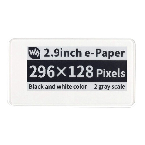 Tela de 2,9 polegadas com tecnologia NFC sem fio, EPaper E-Ink.