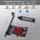 PCIe til 2 porte 3.0 6 Gbps SSD-adapter PCI-E PCI Express X1-controller 7