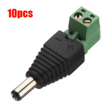 10 DC-Stromanschlussstecker (5,5 mm x 2,1 mm) für CCTV-Überwachungskameras