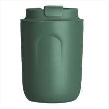 Taza de café de acero inoxidable para viajes, de doble pared, con aislamiento al vacío, reutilizable y apta para agua caliente.
