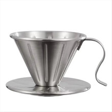 Portafiltro de café de goteo con asa, reutilizable, sin papel.