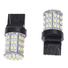 2X T20 7443 3020 W21/5W Bianco per auto 64 SMD LED Stop Coda Freno Luce di direzione