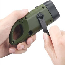 Handkurbel-Solartaschenlampe, wiederaufladbare LED-Notfalltaschenlampe