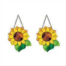 Sonnenblumen-Fensterbehänge, Acrylfarbene Sonnenfänger zum Aufhängen