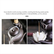 Buddha-Hand-Rückfluss-Räuchergefäß, Lotus-Vintage-Glückskirchenhalter