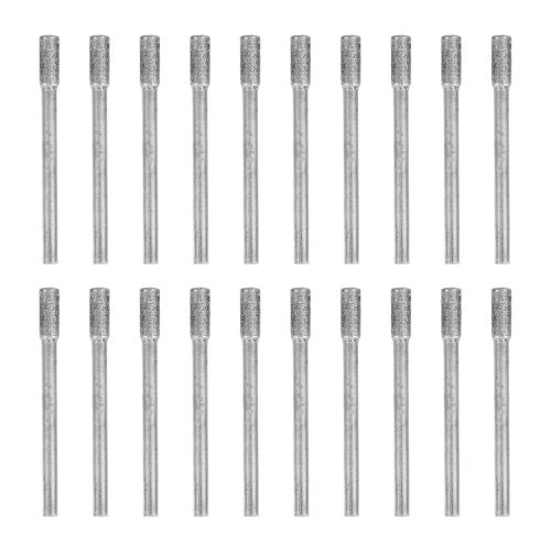 20 stk. diamantslibebits 4 mm cylinderhovedbits roterende kværnsæt til 1