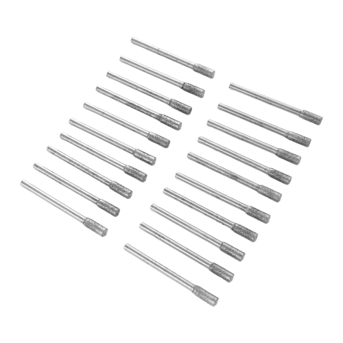 20 stk. diamantslibebits 4 mm cylinderhovedbits roterende kværnsæt til 2