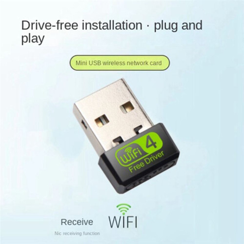 Δέκτης Wifi USB 2.4G 150Mbps, Plug and Play, Δωρεάν προσαρμογέας μονάδας δίσκου για La 2
