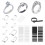 st ringstorleksjusterare för lösa ringar transparent ringadapterkit 4