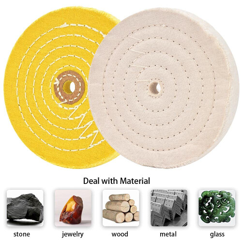Kit de 2 disques de polissage de 150 mm pour polisseuse de table. 2