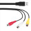 Καλώδιο USB σε 3RCA θηλυκό 3 RGB βίντεο AV σύνθετου σήματος μετατροπέα Co 3
