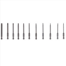 11 buc biți de șurubelniță magnetice din oțel S2 de 75 mm, cap hexagonal Torx T6/T7/T8/T