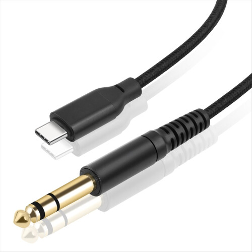 6,6FT USB Type C σε 1/4 ίντσας 6,35 χιλ. TRS αρσενικό καλώδιο στερεοφωνικού ήχου Aux για 2