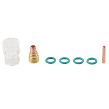 Kit de 7 peças #12 Copo de Vidro Kit de Pinças Curtas Corpo Lente de Gás para Soldagem TIG