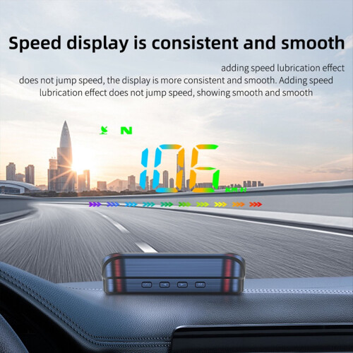 Car HUD GPS Head Up Display Windshield Projector MPH Speedometer Compa 2