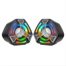 USB-trådbunden datorhögtalare multimedia subwoofer färgglad belysningseffekt