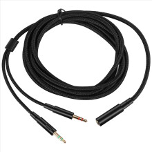 Univerzální 3,5mm audio kabel pro herní headset 2 v 1 s prodlužovacím konektorem pro Cloud II