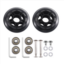 Roues de rechange pour valise 80x24mm avec roulements en acier au carbone de 6 mm