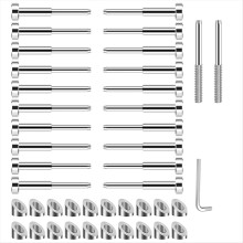 Kits de garde-corps à câbles, acier inoxydable T316, lot de 20, bornes et biseautés