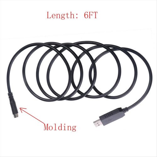 PL2303GT USB 8 Din Mini Plug Adapter RS232 Converter Programming Cable 2