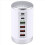 65W USB-hurtiglader HUB Hurtiglading QC3.0 Multi 6-porter Type C PD-lader 10