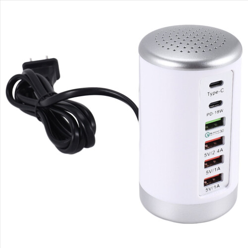 65W USB-hurtiglader HUB Hurtiglading QC3.0 Multi 6-porter Type C PD-lader 2