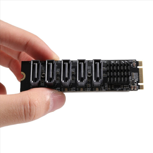Κάρτα επέκτασης M.2 NGFF B-Key Change 5 θυρών, Chipset JM575 6Gbps 2