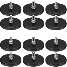 Gummibelagte magneter, 22LBS magnetbase med M6 gevindbolte og møtrik