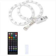 RGB LED-lichtstrip voor / slanke console, IR-afstandsbediening/APP/USB 3 methoden, D