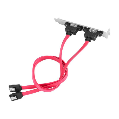 Dual Port Serial Cable to ESATA Bracket Adapter 2