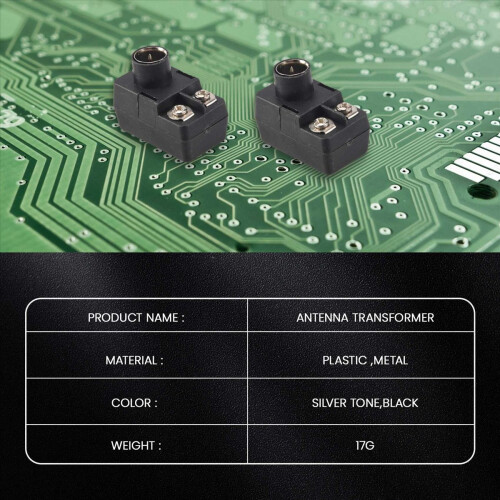 x Push-On antennematchingtransformator 300/75 ohm TV F koaksialadapter 2