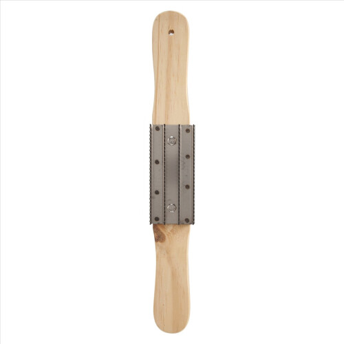 Ancinho com cabo de madeira de 38 cm (15 polegadas) para polimento, ideal para limpeza de rodas ou vias aéreas.