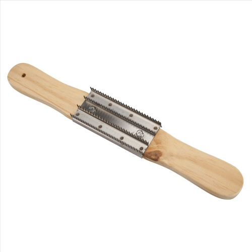 Ancinho com cabo de madeira de 38 cm (15 polegadas) para polimento, ideal para limpeza de rodas ou vias aéreas. 2